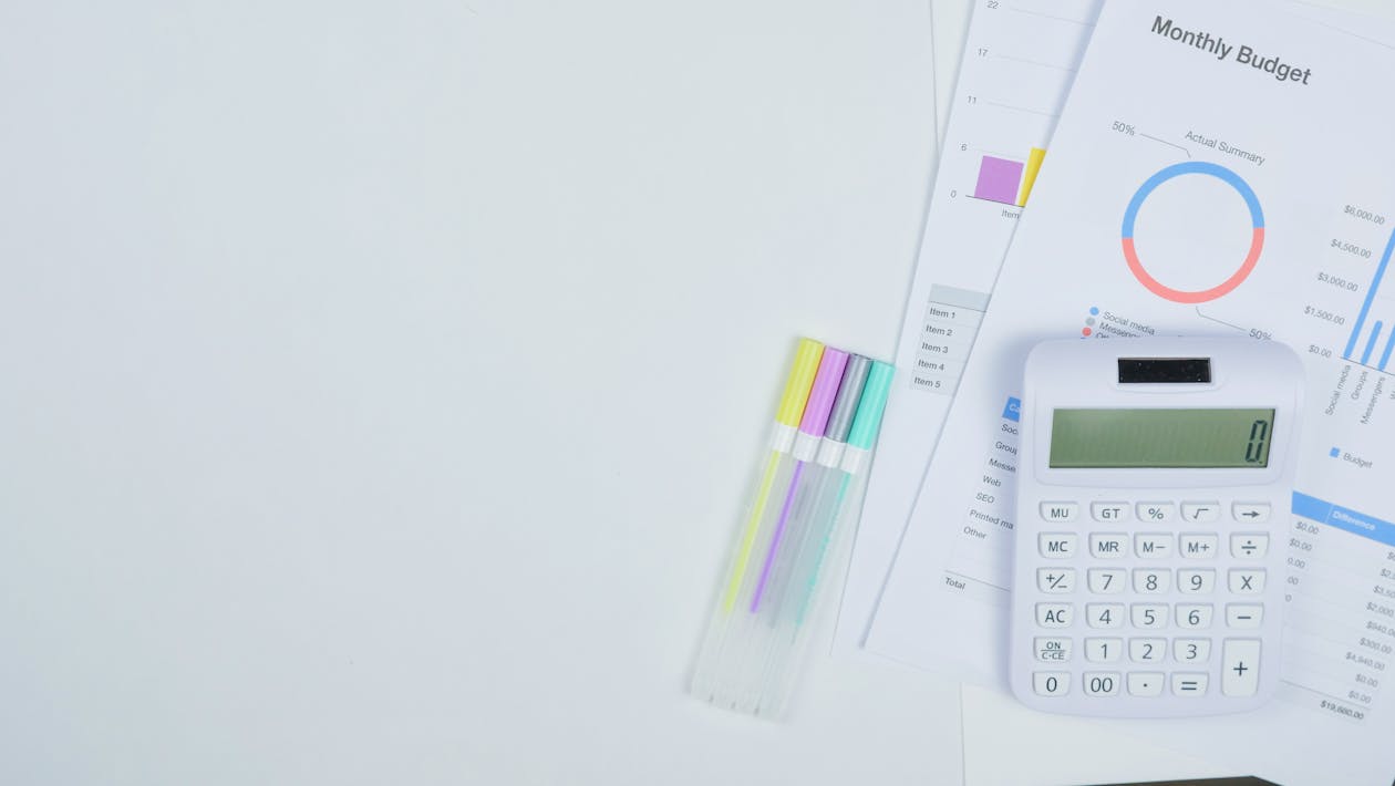 Financial planning documents on a desk