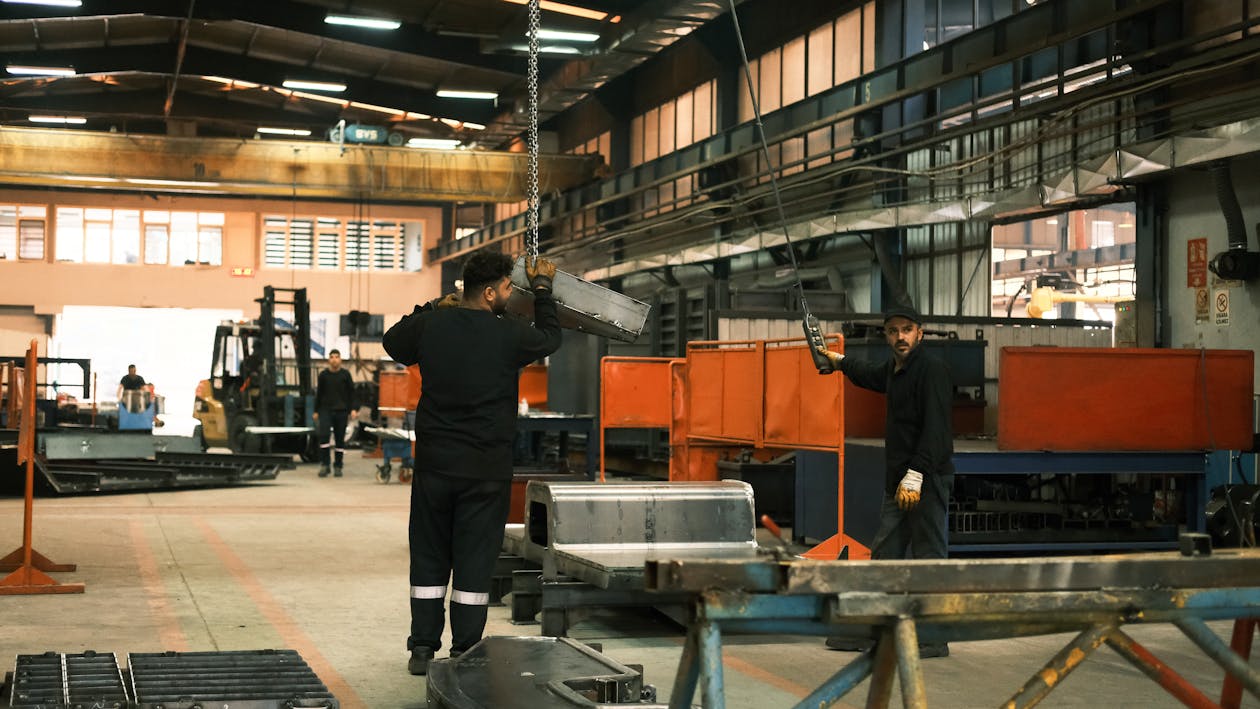 Workers in a manufacturing operation