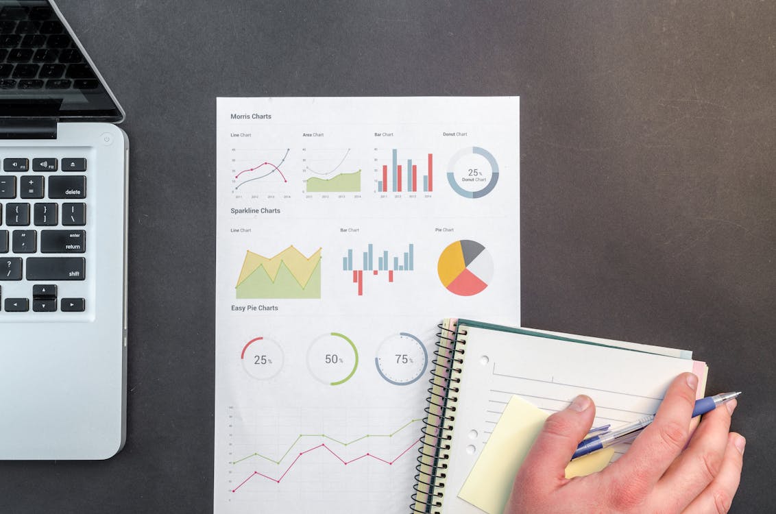 Data analytics showing customer growth patterns